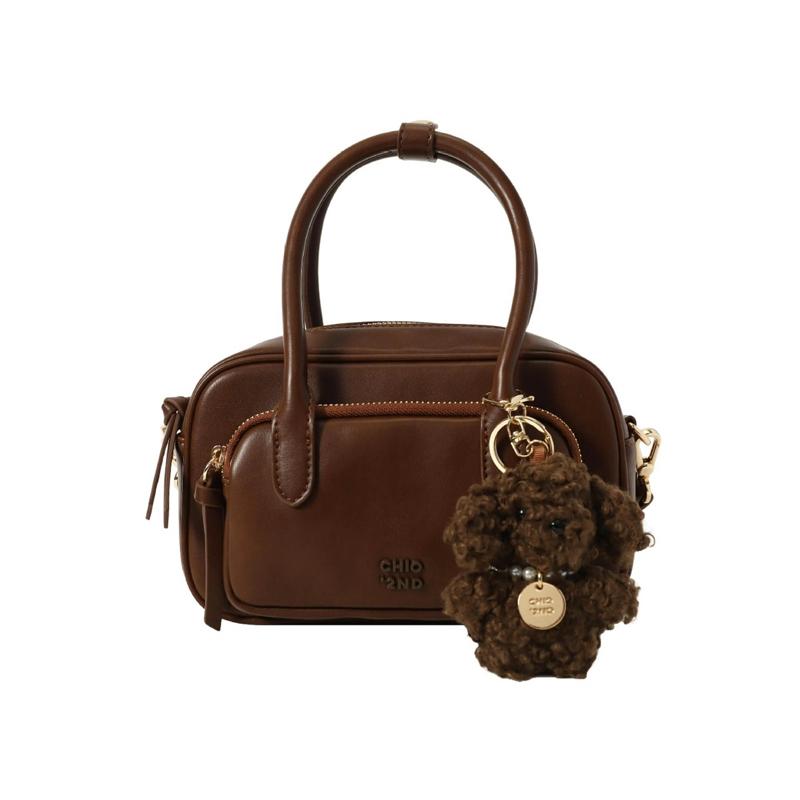 Túi xách nữ Chio A102- hàng thiết kế (tặng kèm móc gấu) túi gối xách tay, đeo chéo (size 21cm)