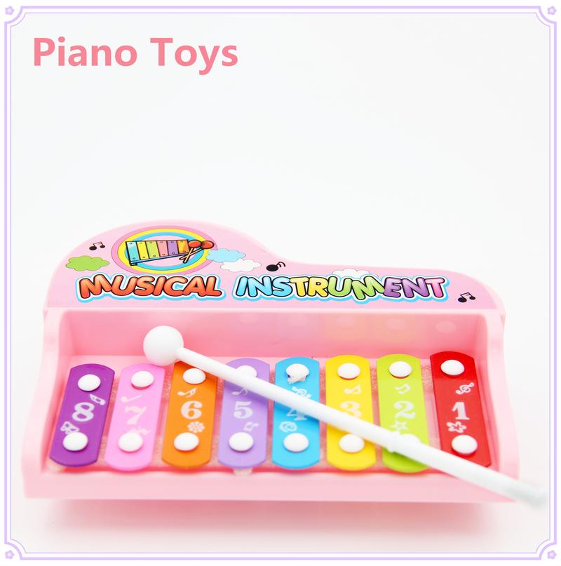 Product Introduction of 【Free Sheet Music】8 Keys Children's Solid Mahogany Xylophone Compact Size Glockenspiel Colorful Aluminum Plate Piano 8