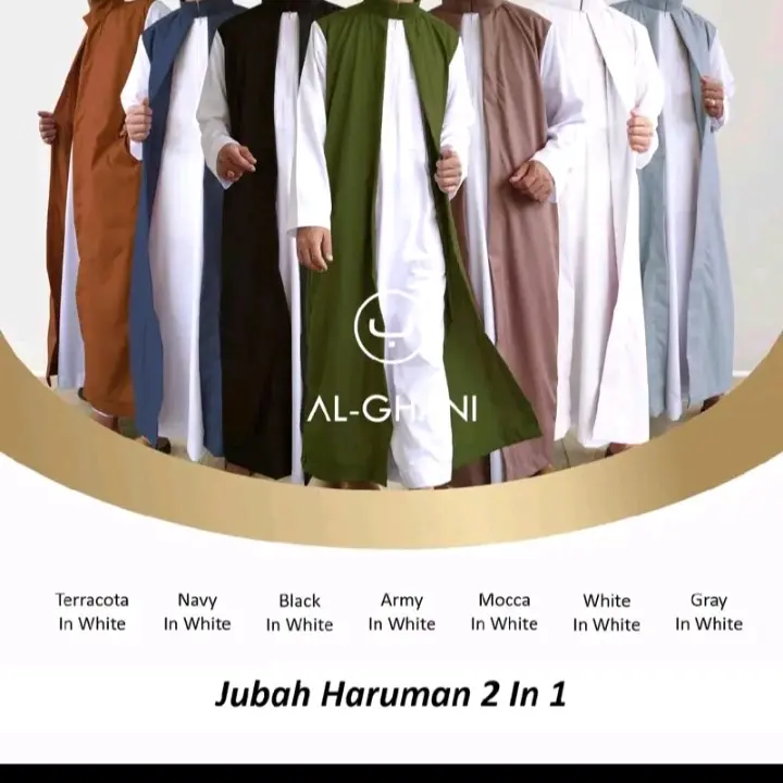 jubah haruman 2 in 1, jubah pria dewasa Setrip