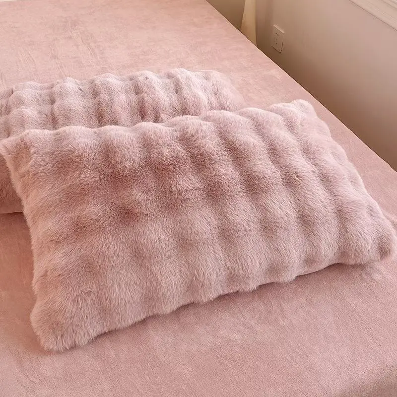 Sarung Bantal Baldu Susu, Selesa dan Bernafas, Hangat dan Ringkas, Gaya Nordic, Reka Bentuk Baru, Bulu Panjang, Zip, Saiz Kecil, Kegemaran pada tahun 2025, 28k Pilihan