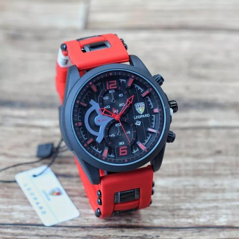LEOPARD A7 Jam Tangan Pria Original Strap Rubber Tanggal Aktif Waterproof Watches Analog 2