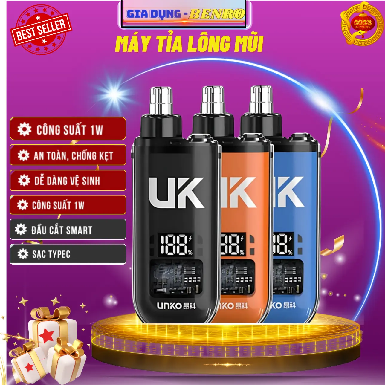 ( SHOP BÁN LOẠI 1) Máy Tỉa Lông Mũi, Cắt Lông Mũi , Vệ Sinh Dễ Dàng, Nhỏ Gọn, Tiện Lợi Sử Dụng Pin Sạc Cắt Nhanh Không Đau Rát
