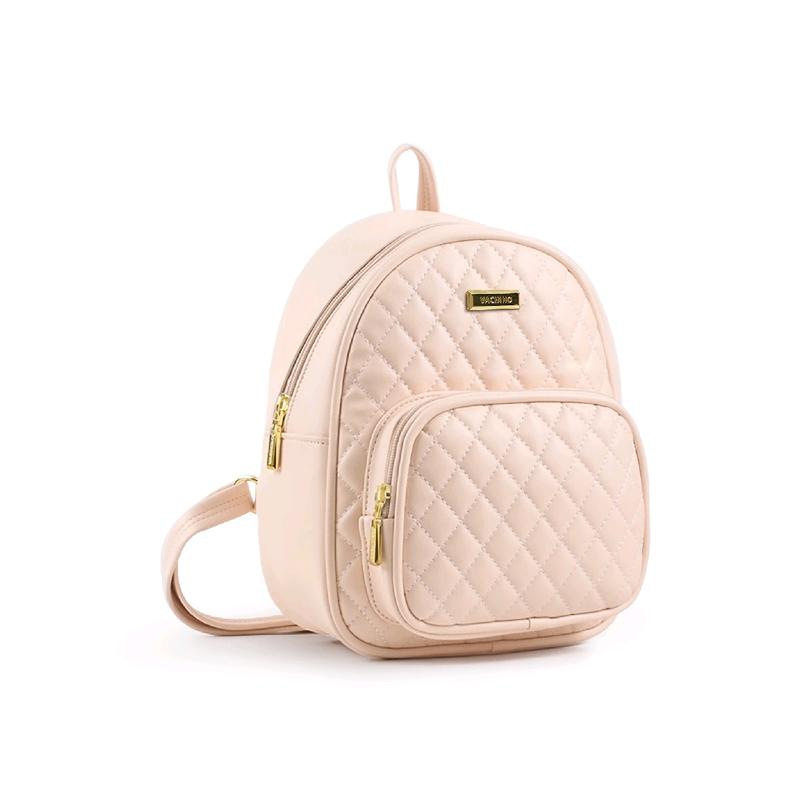 Balo da nữ mini chần bông, họa tiết hình thoi BG006 Backpack Đeo Vai Hoa 2