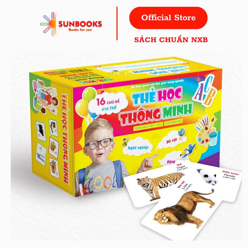 Sunbooks - Thẻ học Flashcard - Bộ Thẻ Học Thông Minh 416 Thẻ Flashcards Tiếng Anh 16 Chủ Đề Đồ Chơi