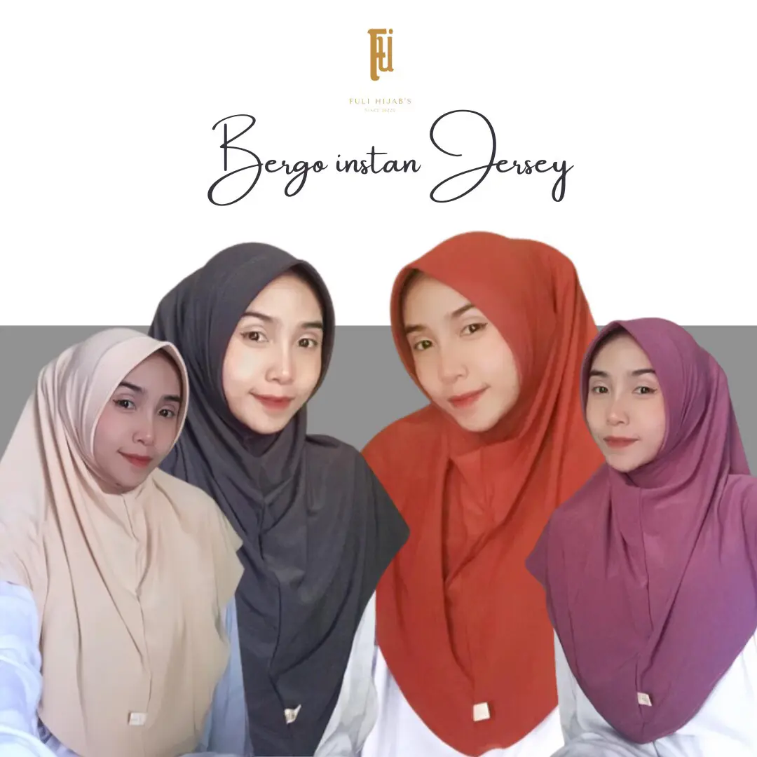 FuliHijab’s Bergo Daily Standar M Terlaris, Warna Yang mewah Dan Bahan yg sangat adem jatuh Nyaman
