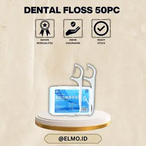50Pc Set Dental Floss Set Benang Tusuk Gigi Pembersih Kotoran Sela Gigi Mulut Gusi