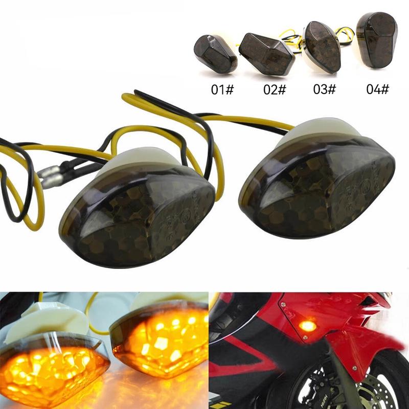 2Pcs DC 12V Motorcycle LED Turn Signal Light Motor Indicator Light Lamp ...