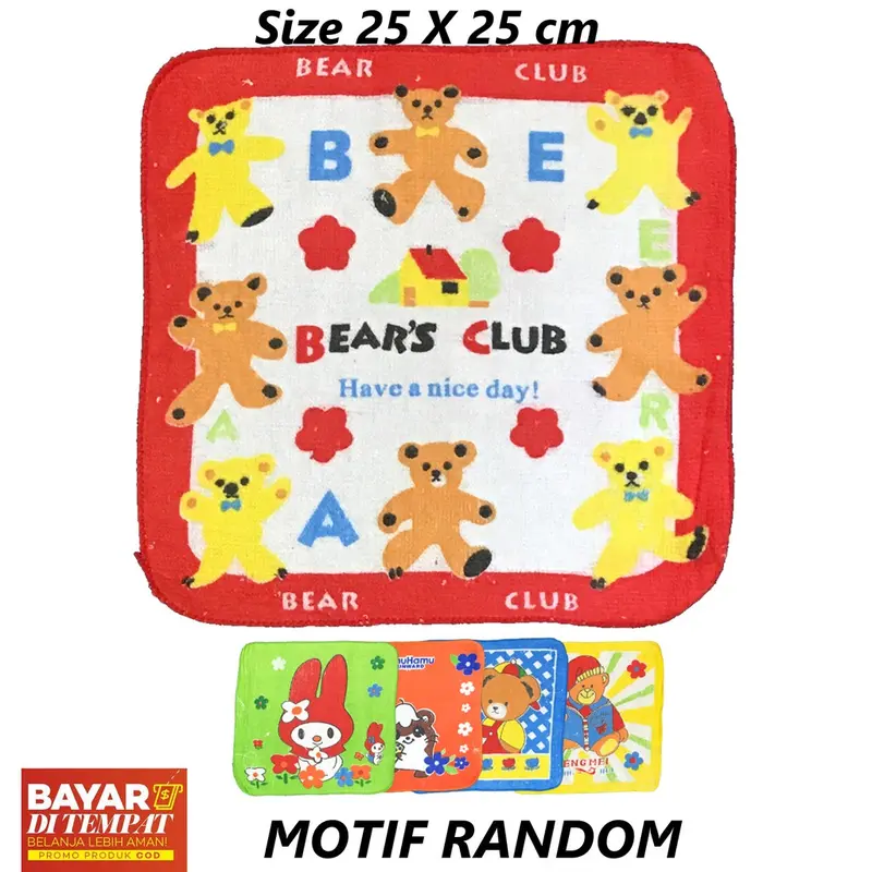 BAYIe - Sapu Tangan Handuk/Handuk muka/Lap Mulut Bayi/Anak Motif RANDOM 1