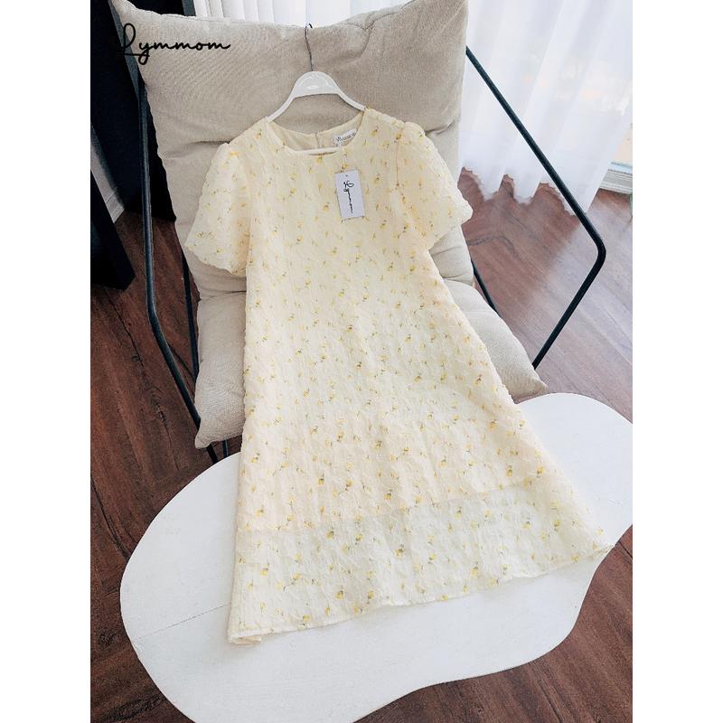 Đầm Bầu Thiết Kế LYMMOM Váy Dáng Suông Tay Bồng Phối Hoạ Tiết Hoa Nhí Đẹp Chất Liệu Tơ Ép Cao Cấp Đi Chơi Dự Tiệc VB030 1