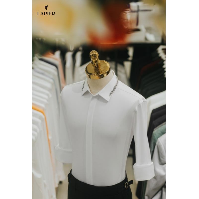 Áo Sơ Mi Nam Cao Cấp LAPIER Crystal Elegance Lịch Lãm Sang Trọng, Chất Liệu Mềm Mại, Thoáng Khí 3