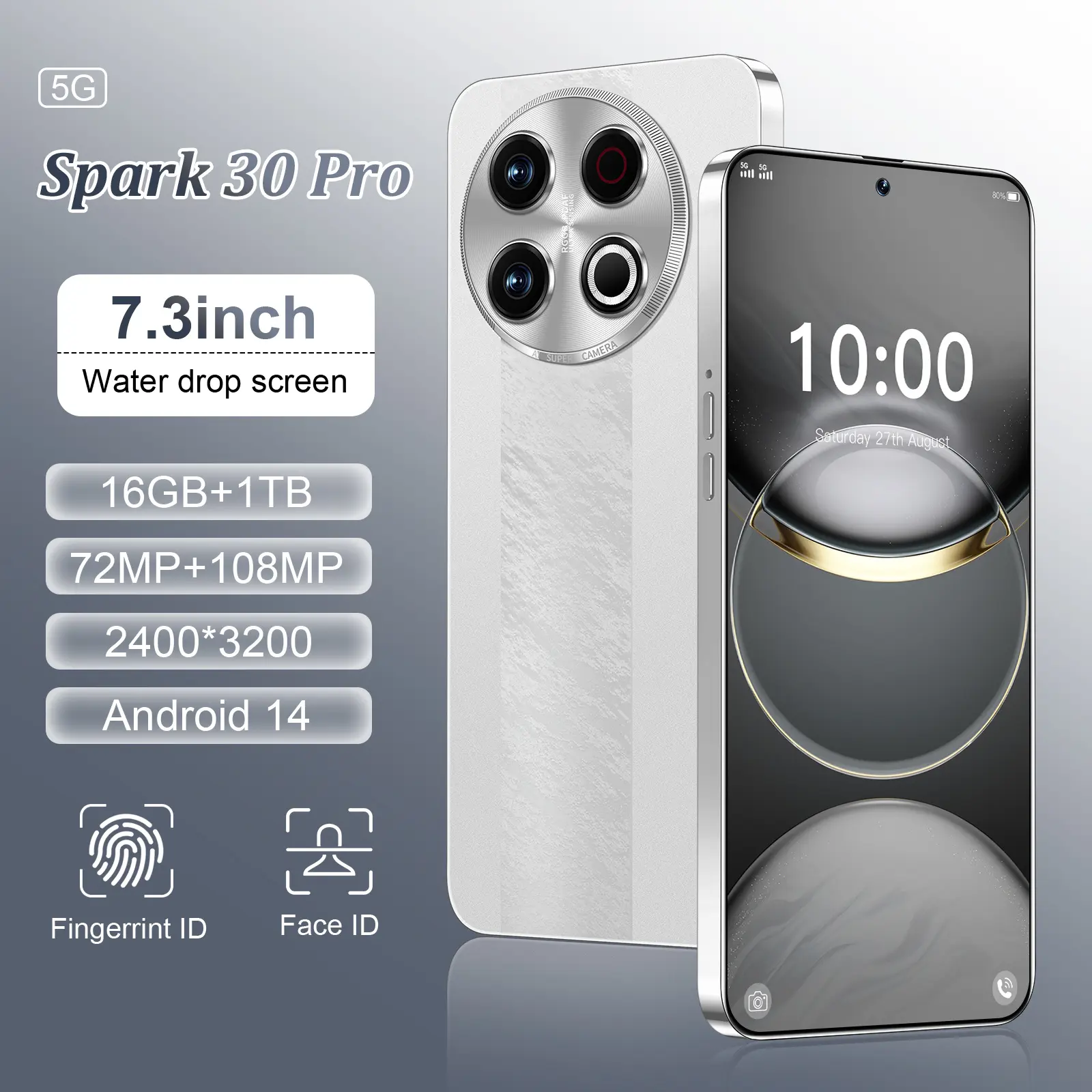 Smartphone cheapest gaming camera New Original 5G feature phones 108 + 50MP gaming camera cheap genuine mobile phone