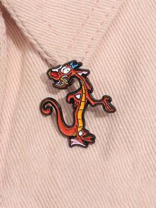 Broche de Diseño de Dragón de Dibujos Animados, Broche de Aleación Lindo y de Moda para Decoración de Ropa Diaria, Broche Exquisito y Comodín para Regalo de Cumpleaños