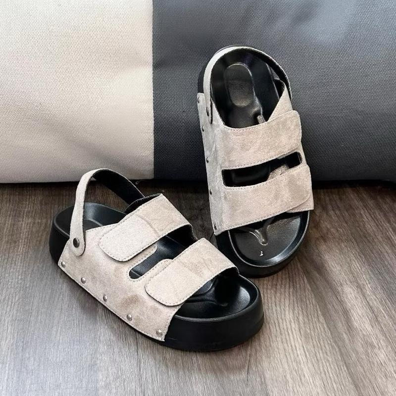  Dép sandal nữ đế cao 4-5cm da mềm đế Tán Đinh chắc chắn D01 - size 35 đến 39 