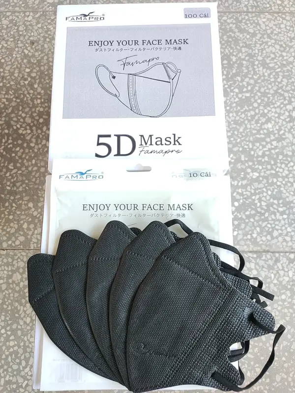 Thùng 100 cái khẩu trang 5D Famapro chính hãng dạng túi zip Nam Phụ Kiện 3