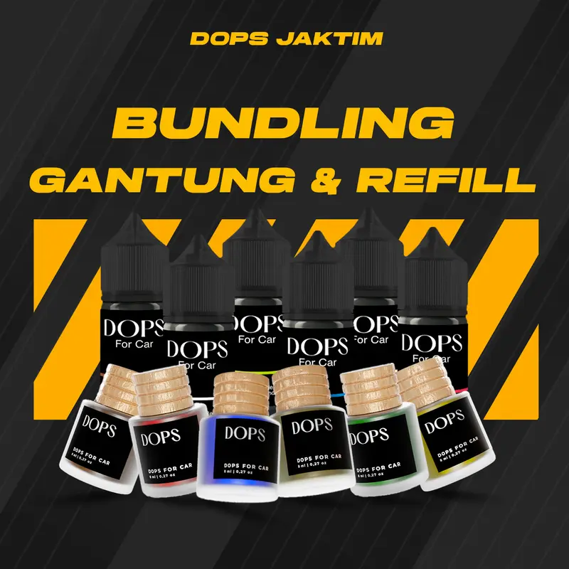 DOPS Jaktim Bundling Gantung & Refill for Car | Parfum Mobil Gantung & Isi Ulang 30ml l Pewangi Segar Kendaraan Anti Mual 0