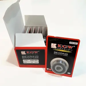 2pcs Bearing 6300 2rs KGW Klaher Laher Roda Depan Mio / Fino / xeon / Xride / Lexi / Nmax / Mx king / Jupiter Mx-Z / Vega r / Force 1 / Smash / Shogun / Tornado