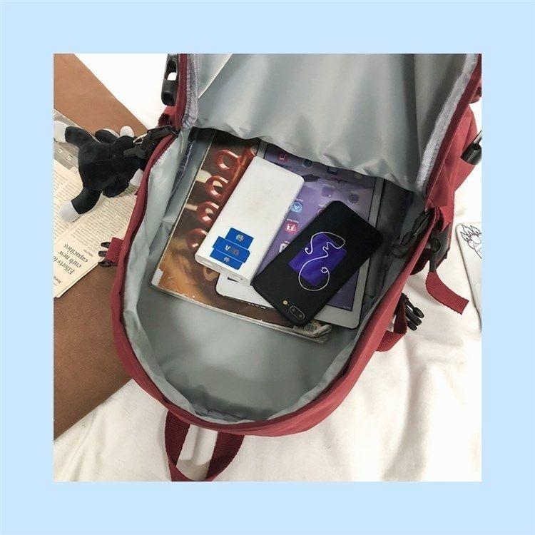 Product Introduction of Schoolbag Male High School Student Ins Fashion Cool Campus Backpack Female College Student Simple Large Capacity Backpack Korean Style 2024 7