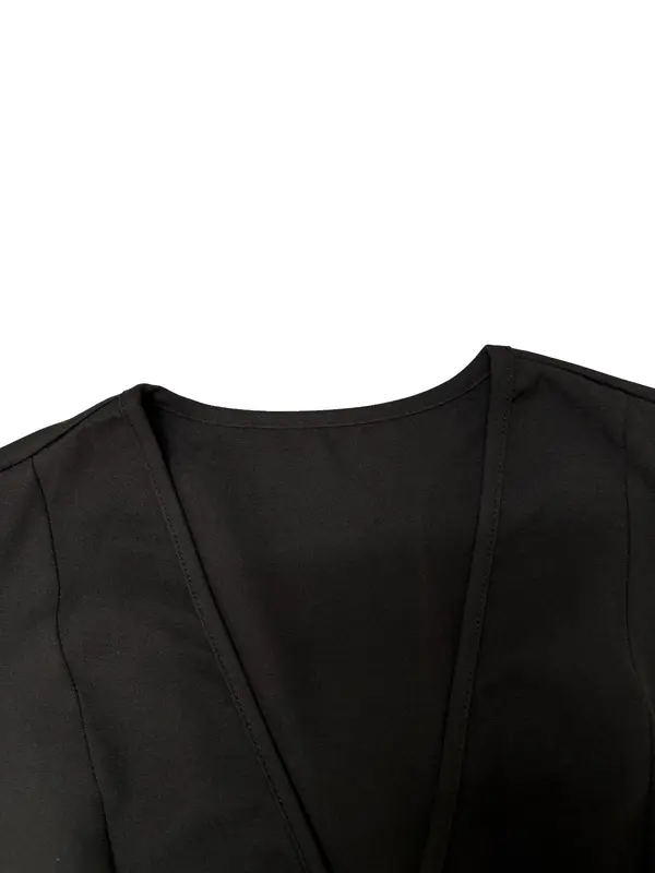 Women's Flounce Sleeve Dress, Elegant Fashion Casual V Neck Dress for Daily Outdoor Wear, Women Dress for Summer 5