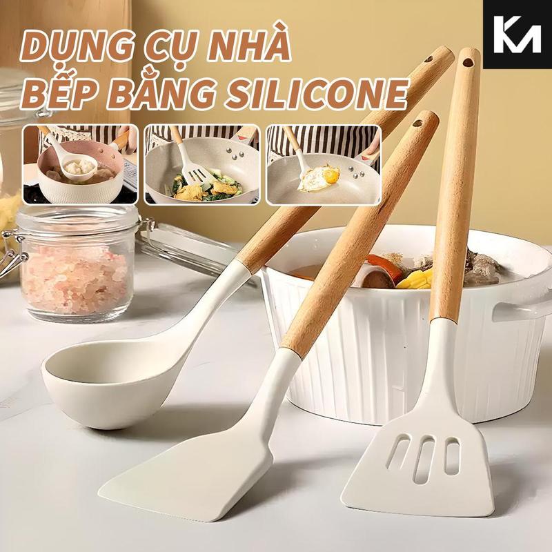 Muỗng, bộ muôi, muôi cán gỗ, muôi, bộ muôi ba món, muôi chịu nhiệt độ cao, muôi…