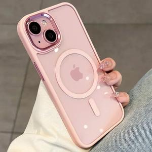 Magnetic Luxury Clear Shield, For Magsafe Wireless Charging Case, for iPhone 15, 14 Plus, 13, 12, 11 Pro Max, Shockproof Bumper Cover