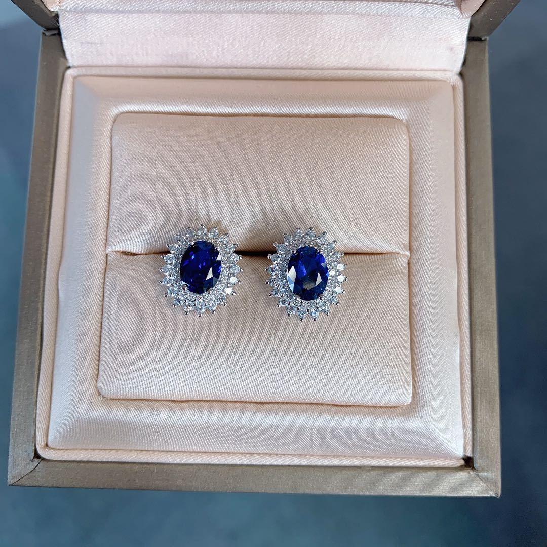 S925 silver jewelry set classic i denier ring earrings pendant set_voghion.com