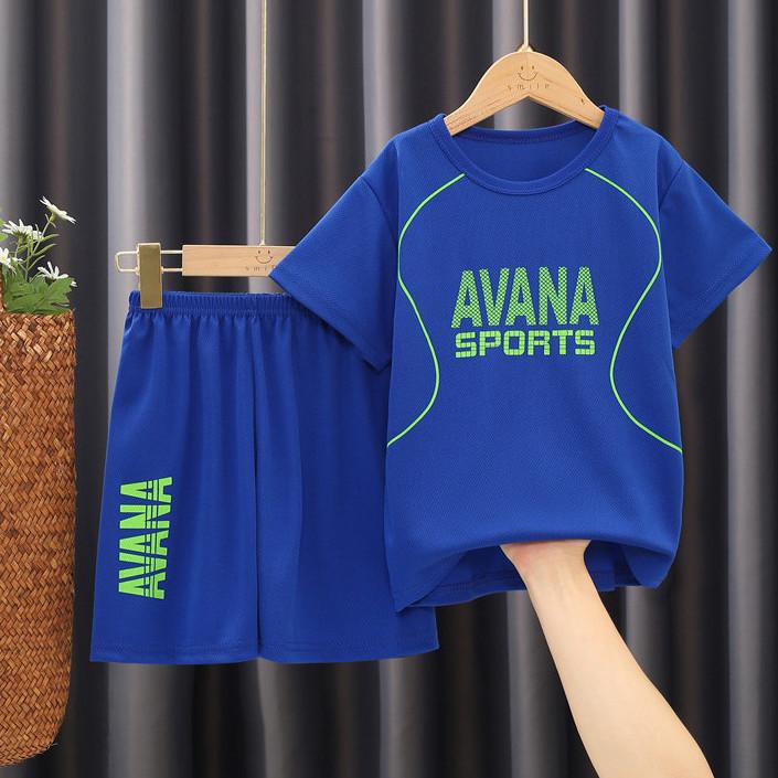 Product Introduction of 2025 Children's Short Sleeve Set Big Kids Sportswear Boys Girls Casual Summer Quick-Dry Clothes Summer Baby Two-Piece Set 3