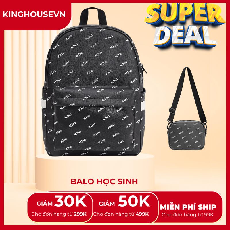 (Combo 2 Sản Phẩm)Balo Da Backpack Unisex Và Túi Đeo Chéo - Chống Nước Balo Backpack King 2-Màu Đen king Da PU