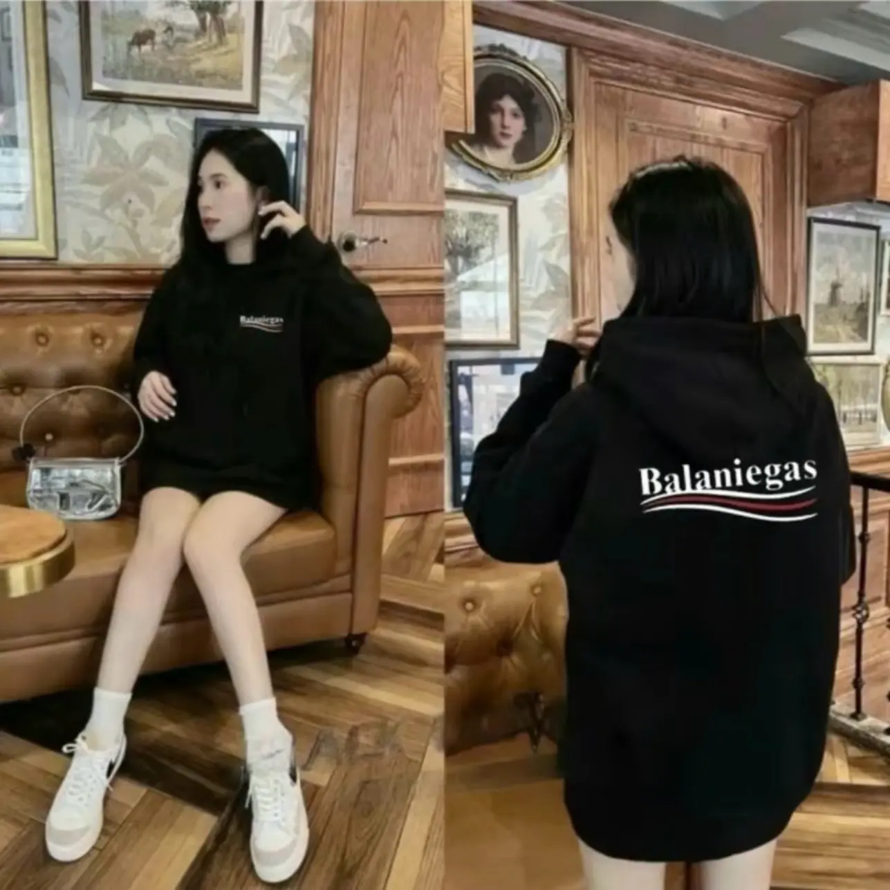 Áo hoodie nỉ bông nam nữ thêu BaLen trước sau chuẩn chữ hàng đẹp dày dặn -Không xù( 02)