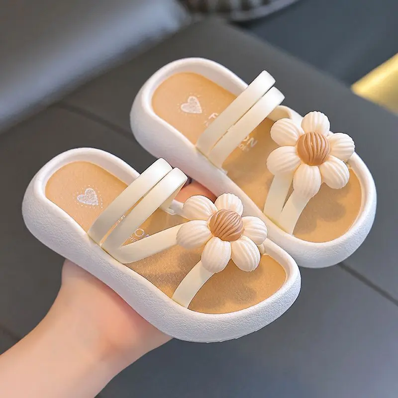 Dép Xỏ Ngón Bé Gái, Ưa Nhìn, Hàng Mới Về, Chống Trượt, Phong Cách Công Chúa Đẹp Trai, Thích Hợp Cho Mẫu Giáo, Chống Bám Bẩn, Dép Đế Bằng Trung Quốc Mới, HK, Năm 2025 0