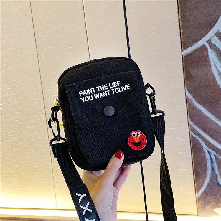 túi Messenger Vải Bố, túi Nữ, Túi Messenger Đeo Vai Mới Nhung Bag Hoa Đeo Chéo 0