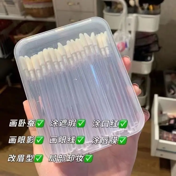 Disposable Clip Brush Stick Lipstick Makeup Artist Brush Professional Portable Specific Lipstick Lip Balm Lip Lacquer Concealer Brush Blooming