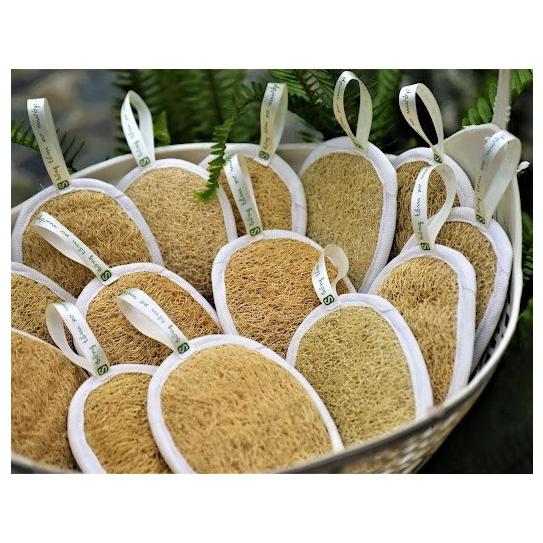 Bông tắm xơ mướp Sinh Dược tự nhiên, xơ mướp tẩy tế bào chết mát xa cơ thể - HUNOXA 1