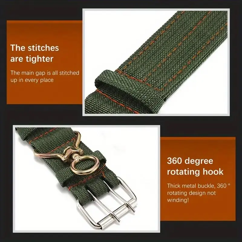 Four Layers Thickened Cow Neck Yoke, 1 Set Durable Canvas Collar with Rope and Bolt, Farm Animal & Poultry Supplies 2