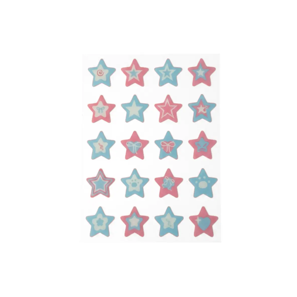 Bintang 20PCS -Blue Pink