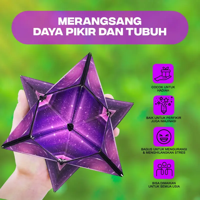MAGIC CUBE MAINAN MONTESORI |KUBUS RUBIK |EDUKASI TOY |STRESS RELIEF Hadiah Kotak Plastik Dewasa Games Magnet 3