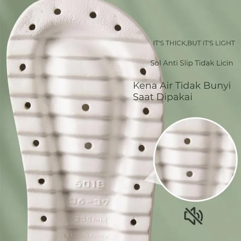 M-PH FENTINA Sandal Wanita Kekinian Sandal Fuji Korea Sandal Jelly Slop Wedges Premium Tidak Licin Empuk Hitam Sendal 3