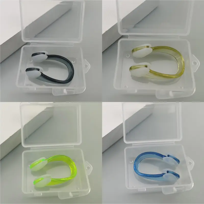 Professional Swimming Training Soft Non-slip Nose Clip, 4 Counts/set Waterproof Comfortable Nose Clip, Swimming Accessories for Adults & Children 6
