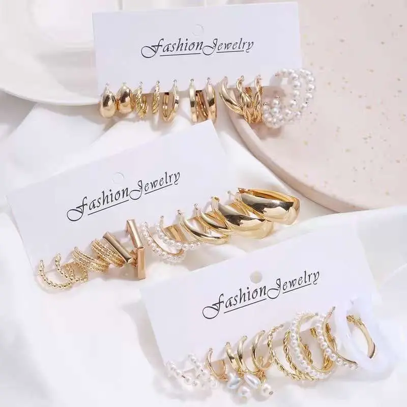 Set Anting Hijab special ramadhan lebaran  Exclusive Earrings Set Anting Tusuk Gold Unik untuk Hijab dan Non Hijab AAS0002 7