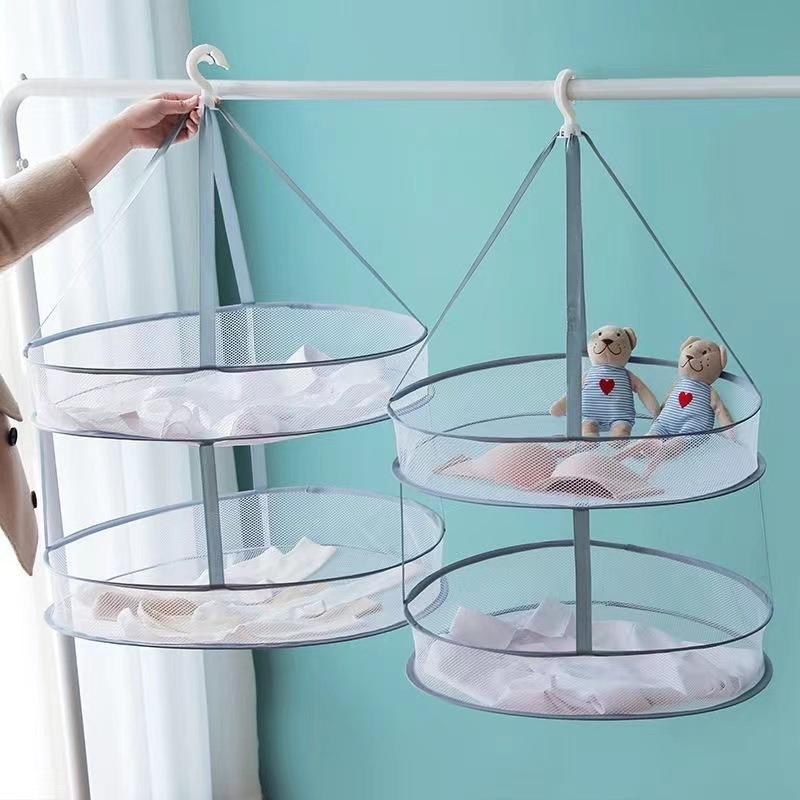 Giỏ lưới phơi đồ lót, tất vớ, áo len, cọ và mút trang điểm chống biến dạng, dung tích lớn, xoay 360 độ NC81 6