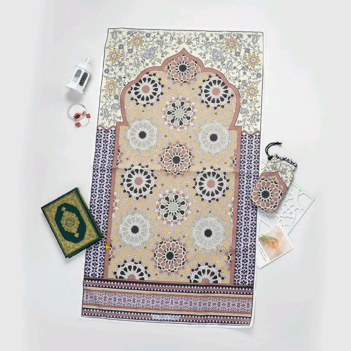 Sajadah Travel plus Pouch Big Size Turki Muslim Motif