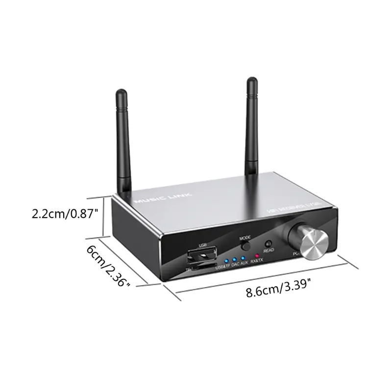 Bộ Chuyển Đổi Kỹ Thuật Số Sang Tương Tự, Zho, 6 Trong 1, BT 5.3, Bộ Thu, Bộ Phát, Quang, Đồng trục, AUX, RCA, USB, TF, Bộ Chuyển Đổi Âm Thanh Không Dây DAC 4