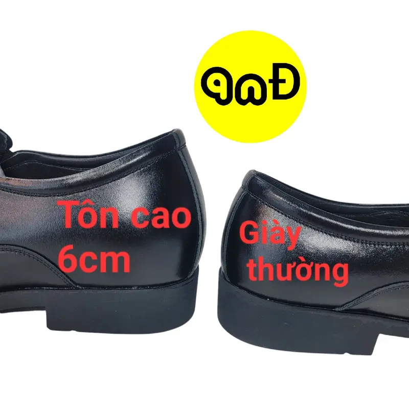 Giày Lười Nam Giày Công Sở Giày Tôn Cao Da Bò Tấm Đế Cao Su Cao 3,5cm Và 6cm Thiết Kế Đơn Giản Dễ Đi A20. 1