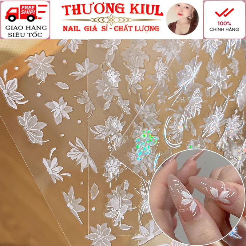 Sticker hoa dán móng miếng dán móng 3d Siêu Đẹp