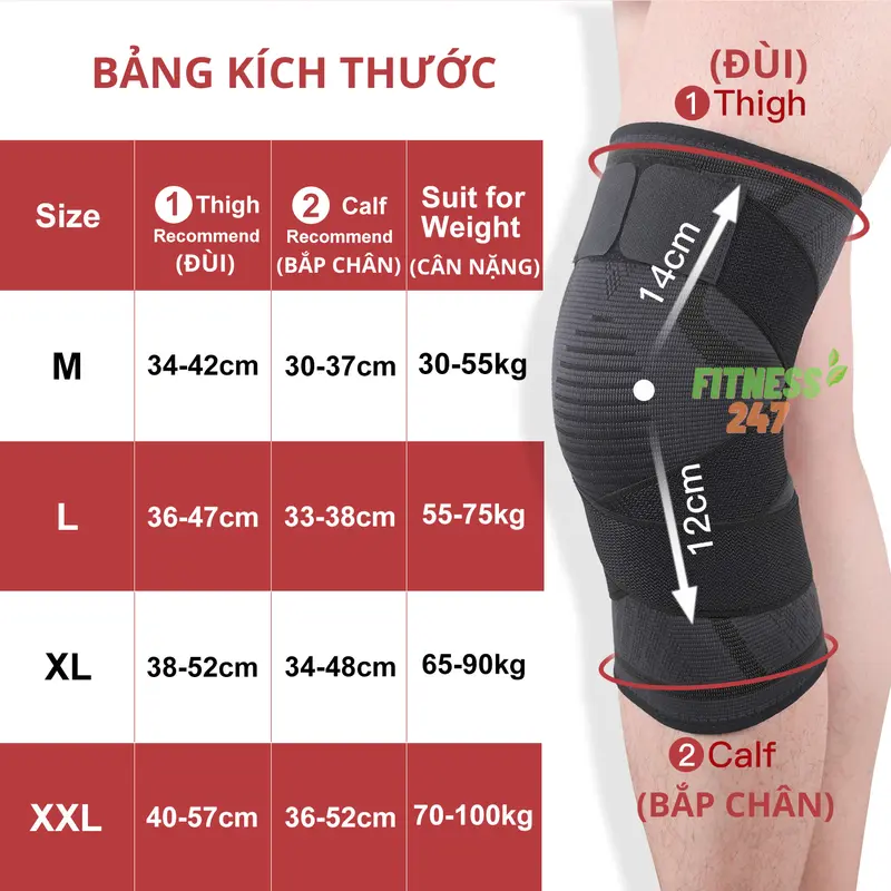 Bó Gối Thể Thao Đàn Hồi Đa Chiều, Miếng Bảo Vệ Đầu Gối Co Giãn Thoáng Khí Chống Trượt Kèm Dây Đai Trợ Lực Sport 1