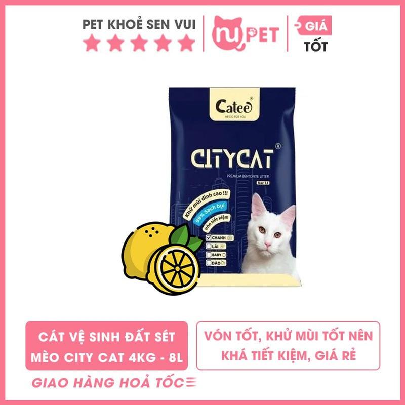 Cát vệ sinh đất sét cho mèo City Cat bao 8L – 4kg Cát giúp khoá mùi hôi tốt - vón cục nhanh tốt 5