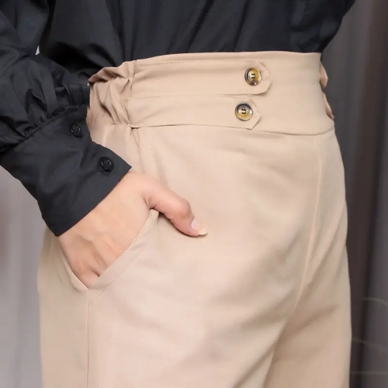 Celana kulot Highwaist Double button 1