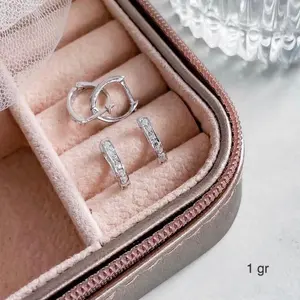 Anting klep listring permata kadar emas tua 17k