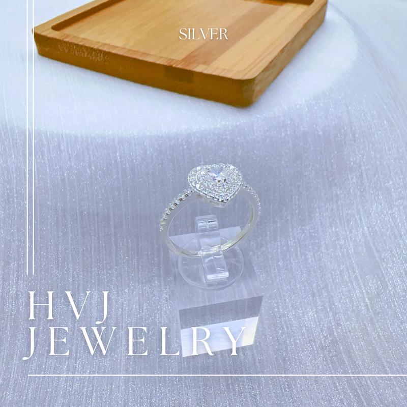 Product Introduction of Nhẫn Nữ Mặt Tim Đá Chủ Hình Tim 2 Hàng Đá Viền Bạc S925-HVJ-NN06121314042 10