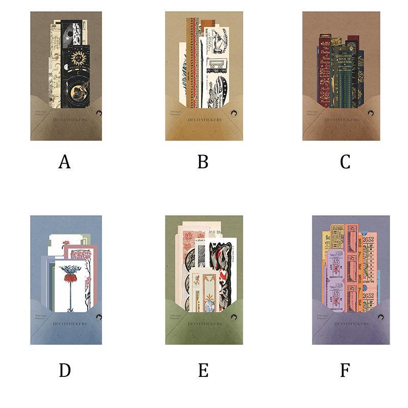 Vintage Washi Sticker, 40 Sheets/set Antique Decals for Scrapbooking & Stamping, DIY Aesthetic Stickers for for Journaling Supplies, Gift Wrapping, Photo Albums Cards Diy Projects 8