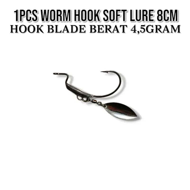 ECERAN/1PCS SOFT LURE 8CM. UMPAN CASTING GABUS 3